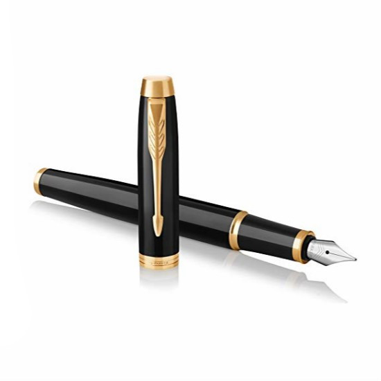 PARKER HANNIFIN 派克汉尼汾 IM系列钢笔 黑色烤漆 细尖 蓝色墨水 礼盒装