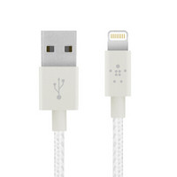  belkin 贝尔金 苹果 MFi认证 尼龙编织充电线 (白色、1.2m)