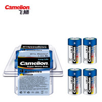 Camelion 飞狮 碳性电池 干电池 R14P/C/中号/2号 电池 4节 燃气灶/热水器/收音机/手电筒