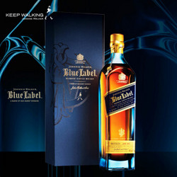 尊尼获加（JOHNNIE WALKER） 苏格兰调和威士忌洋酒蓝牌 蓝方2支