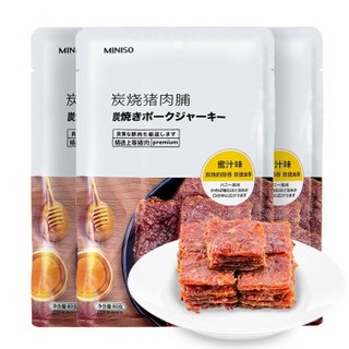 MINISO 名创优品 炭烧猪肉脯 蜜汁味 80g*3包