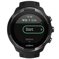 SUUNTO 颂拓 SUUNTO 9系列 Baro旗舰版 智能手表 50mm 黑色 不锈钢表盘 硅胶表带 黑色 (GPS、北斗）