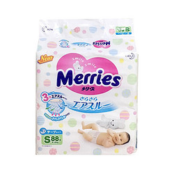 Merries 妙而舒 婴儿纸尿裤 S88片