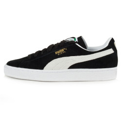 彪马PUMA 男女同款 休闲鞋 板鞋 Suede Classic+ 反毛皮 运动鞋 352634 03黑色43码