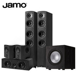 尊宝（JAMO）C607+C6SUR+C6CEN+J10音响 音箱 5.1声道木质无源家庭影院 （黑色）