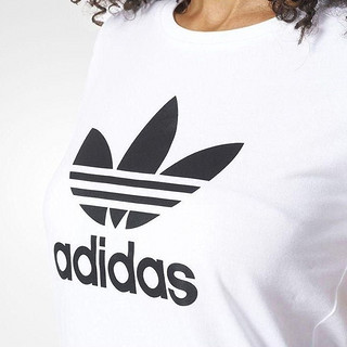 adidas 阿迪达斯 三叶草 TREFOIL TEE 短袖上衣 女子  BR8054白