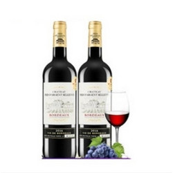 Chateau Pied d'Argent Bellevue 波尔多产区 银麓谷酒庄 干红葡萄酒 750ml*2瓶