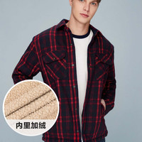 Gap 盖璞 348693 男士加绒格子外套