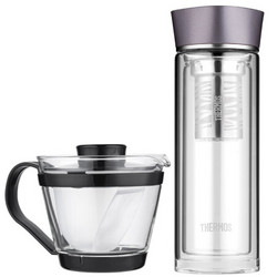 THERMOS 膳魔师 TCGB-400 GY 玻璃杯2件套