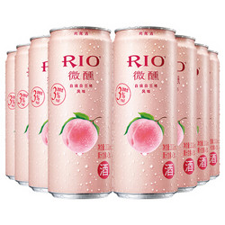 RIO 锐澳 3度微醺 预调鸡尾酒 白桃口味 330ml*8罐 *2件