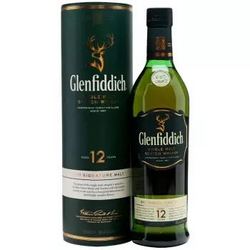 Glenfiddich 格兰菲迪 12年苏格兰达夫镇单一麦芽威士忌 700ml *2件