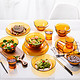  Duralex 多莱斯 钢化玻璃碗盘套装 15件 （赠筷子+餐碗） +凑单品　