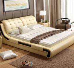 佐菲亚 欧式皮艺轻奢软包床 单床 1.8米
