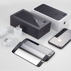 京选 3D曲面高透光度 冷雕工艺玻璃钢化膜 iPhone 7/8 黑色丝印