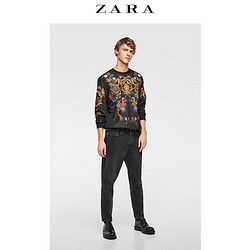 ZARA 00722365800 新款 男装 拼接印花卫衣