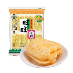 旺旺 仙贝 零食 膨化食品 办公室休闲饼干 原味105g *3件