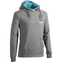 男士基础健身与普拉提运动侧拉链带帽衫 - 斑驳