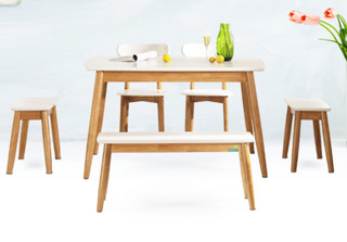 QuanU 全友 120380 北欧现代简约餐桌椅