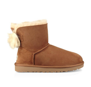 UGG Fluff Bow Mini系列 蝴蝶结雪地靴 1094967-BLK 黑色 36