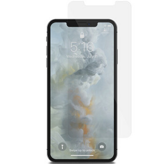  Moshi摩仕 苹果2018新款iPhone XS Max钢化玻璃膜6.5英寸手机防刮膜半包清透玻璃保护膜排气贴 AirFoil 透明