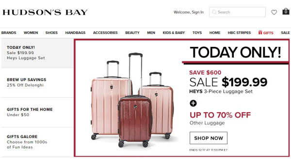 HUDSON'S BAY 一口价活动促销