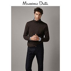 Massimo Dutti男装 素色棉质/山羊绒/桑蚕丝高领针织衫毛衣 00936317716