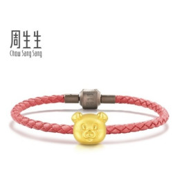 Chow Sang Sang 周生生 Charme系列 90704C 小猪转运珠（送手绳）