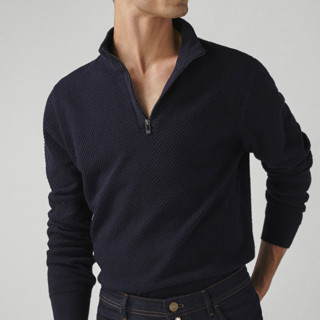  Massimo Dutti 00933318401 男士棉质/山羊绒纹理针织衫 (M)