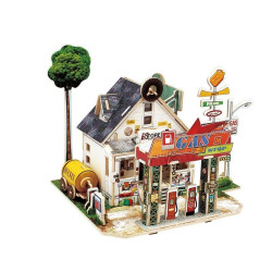 Robotime 若态 DIY小屋子模型 F137 美国公路加油站