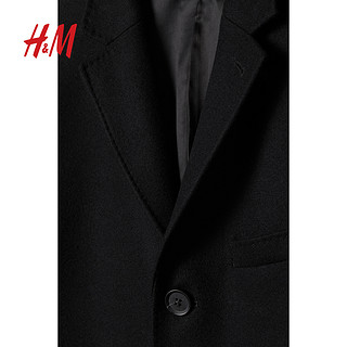 H&M 至臻品质系列男士混纺羊绒大衣0631777 (54、蓝色)