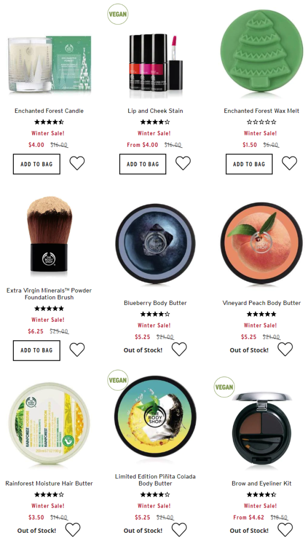 THE BODY SHOP美国官网 彩妆护肤 年末大促
