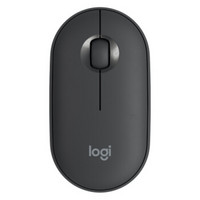  Logitech 罗技 Pebble 轻薄型静音双模鼠标 石墨黑