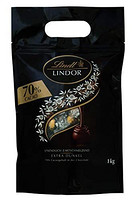 Lindt 瑞士莲 Lindor系列 软心巧克力球 特浓黑巧克力 70% 81粒 1kg装