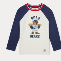 拉夫劳伦RALPH LAUREN 拉尔夫·劳伦 男童棉质平纹针织棒球T恤