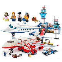 GUDI 古迪 89128913 儿童积木拼装玩具 国际机场 大型客机