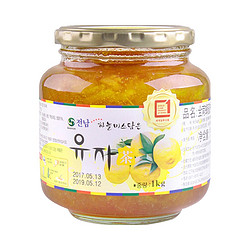 韩国全南 蜂蜜柚子茶 液态果实茶 1kg*2件