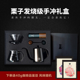 TIMEMORE 泰摩 精品手冲咖啡壶套装礼盒 咖啡滤杯+手冲壶+栗子手摇磨豆机 送礼家用咖啡器具 手冲礼盒-配G1 Plus版磨豆机(旗舰版)