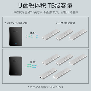 ORICO 奥睿科 PVM2-PCM2 M.2 SSD硬盘盒 ( M.2 M-Key接口、2TB)