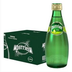 Perrier 巴黎水 含气天然矿泉水（原味） 玻璃瓶装 330ML*24瓶/箱装