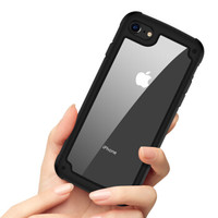  ESK 苹果 纯色边框透明保护套 (iPhone7/8、黑色)