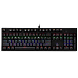 雷柏 V500L 混光机械键盘 游戏键盘 背光键盘黑色 青轴