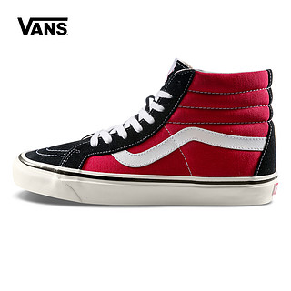 VANS 范斯 18Q308U0695VN0A38GF SK8-HI 男女款板鞋 (黑色/红色)