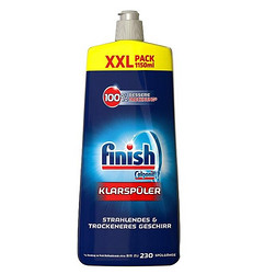 亮碟 Finish 亮碟 洗碗机专用漂洗剂 增加光亮，保护玻璃，XXL包装 （3 x 1150 ml）