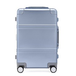 90分 x 《流浪地球》主题合作款金属旅行箱 航空级镁铝合金登机箱20英寸冰蓝色 冰蓝色