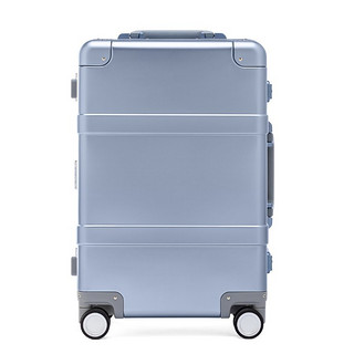90分×《流浪地球》主题合作款金属旅行箱 20寸 冰蓝色
