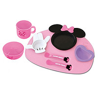 锦化成（NISHIKIKASEI）幼儿PP餐具餐盘套装 迪士尼粉色米老鼠 8件套