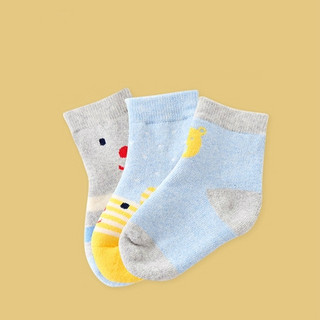misslele 米乐鱼 婴儿保暖毛圈袜 3双装