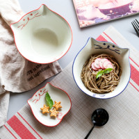 肆月 猫咪陶瓷餐具 4.5英寸