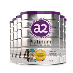 A2 Platinum酪蛋白 白金版 婴幼儿奶粉 4段 900g 6罐装
