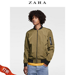 ZARA 08281350500 男士饰边轻便飞行员夹克 